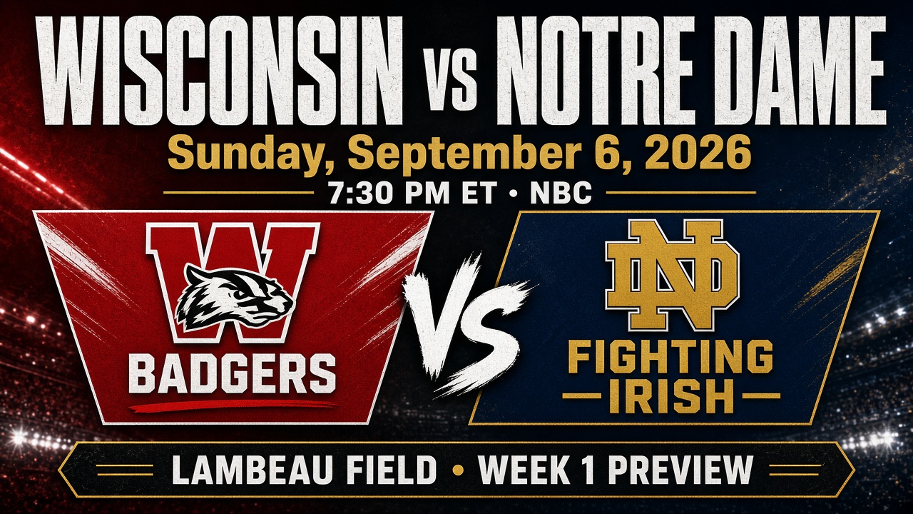 Wisconsin vs Notre Dame preview — Sunday September 6 2026