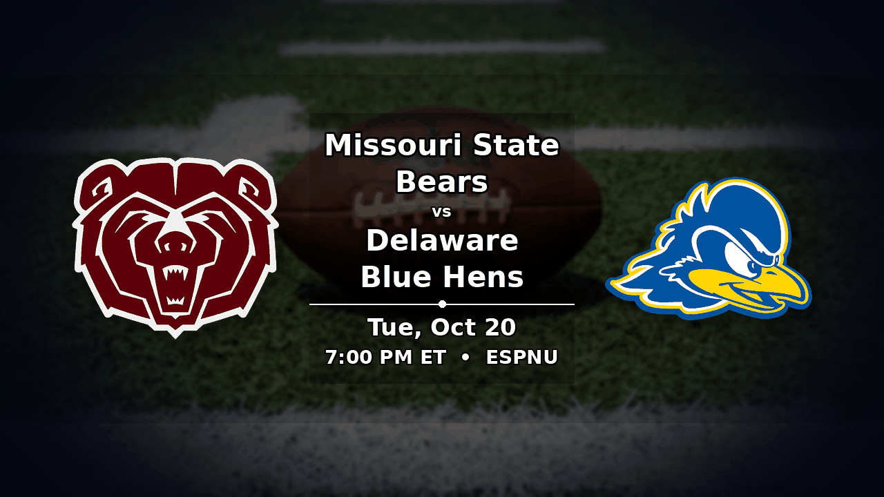 Missouri State vs Delaware odds preview – Tuesday, October 20, 2026
