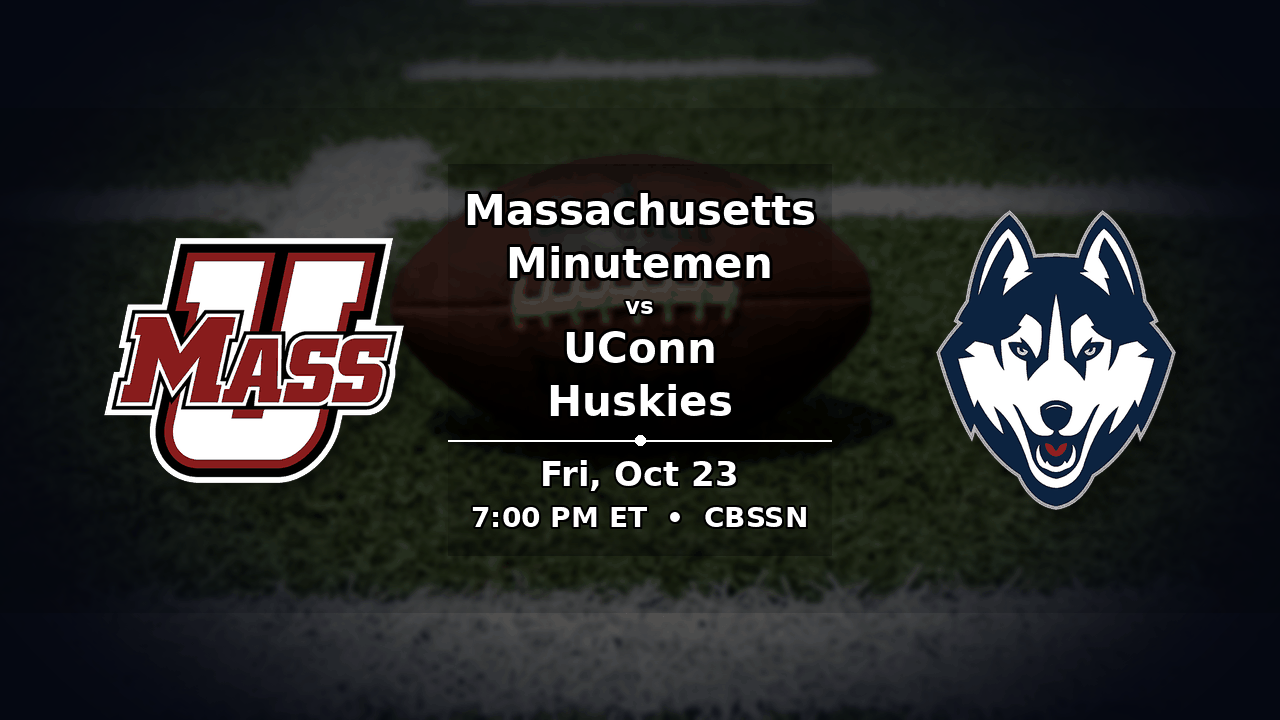 UMass vs UConn odds preview – Friday, October 23, 2026