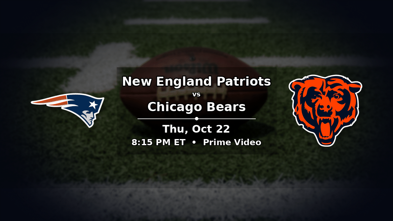 Patriots vs Bears odds preview – Thursday, October 22, 2026