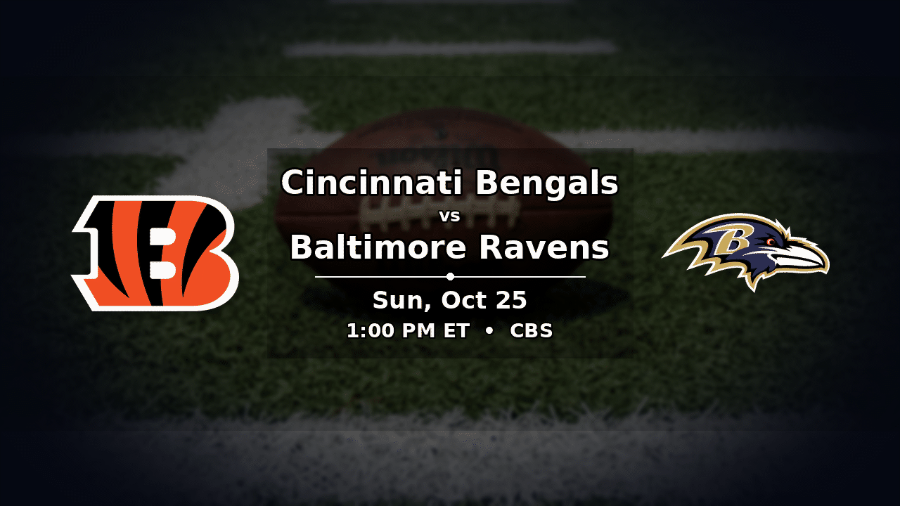 Bengals vs Ravens odds preview – Sunday, October 25, 2026
