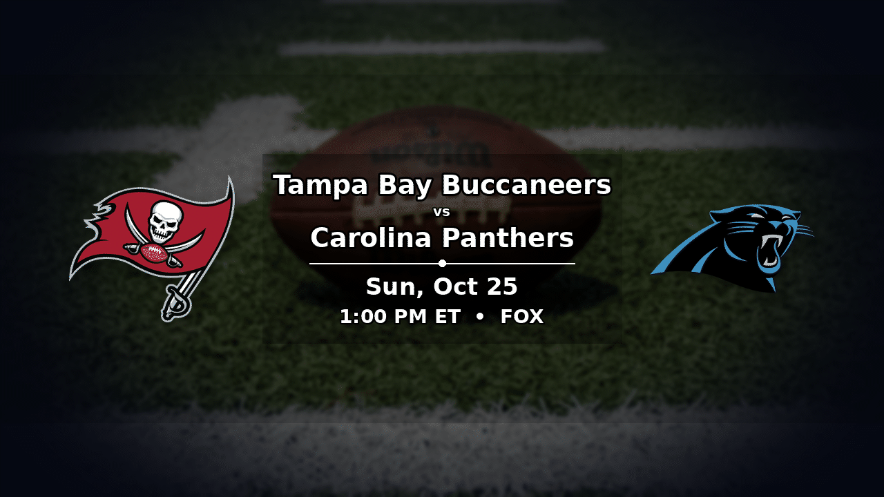 Buccaneers vs Panthers odds preview – Sunday, October 25, 2026