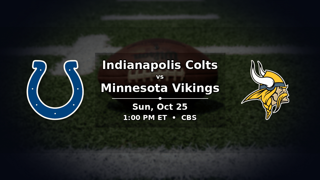 Colts vs Vikings odds preview – Sunday, October 25, 2026