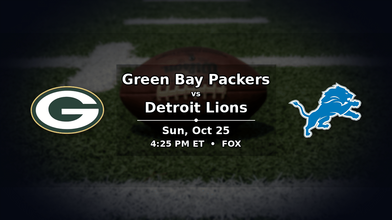Packers vs Lions odds preview – Sunday, October 25, 2026