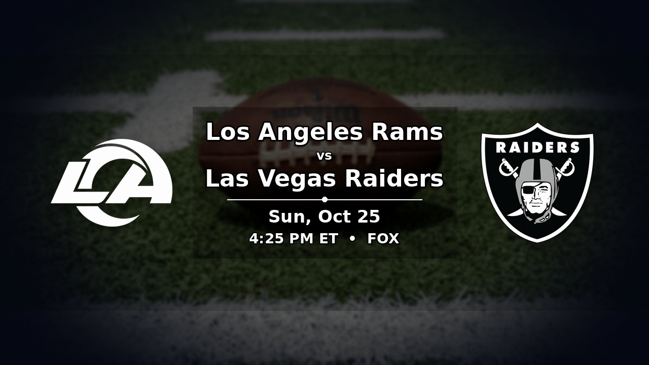 Rams vs Raiders odds preview – Sunday, October 25, 2026