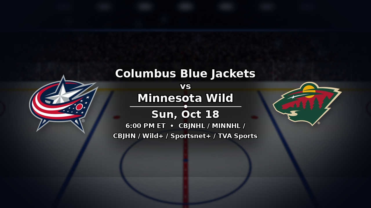 Blue Jackets vs Wild odds preview – October 18, 2026