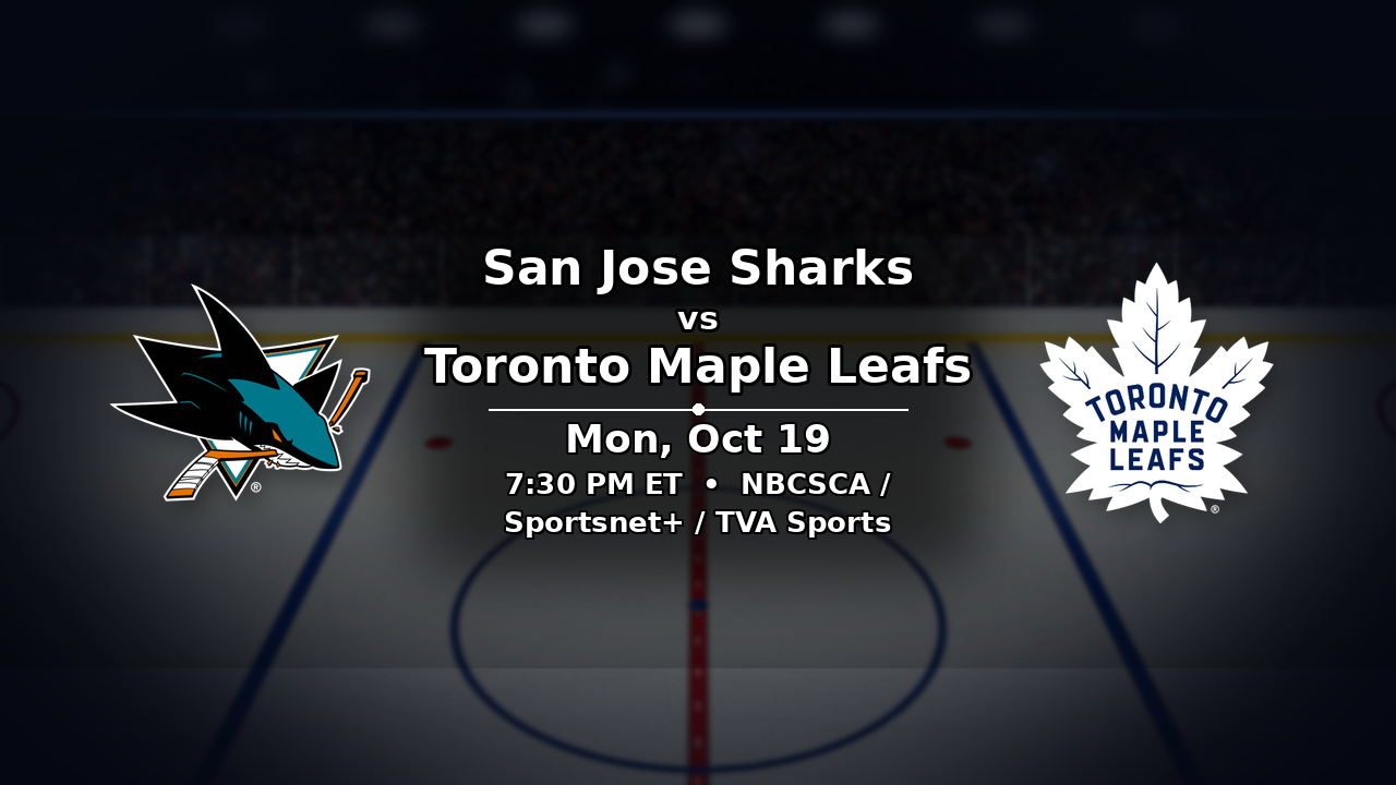 Sharks vs Maple Leafs odds preview – October 19, 2026