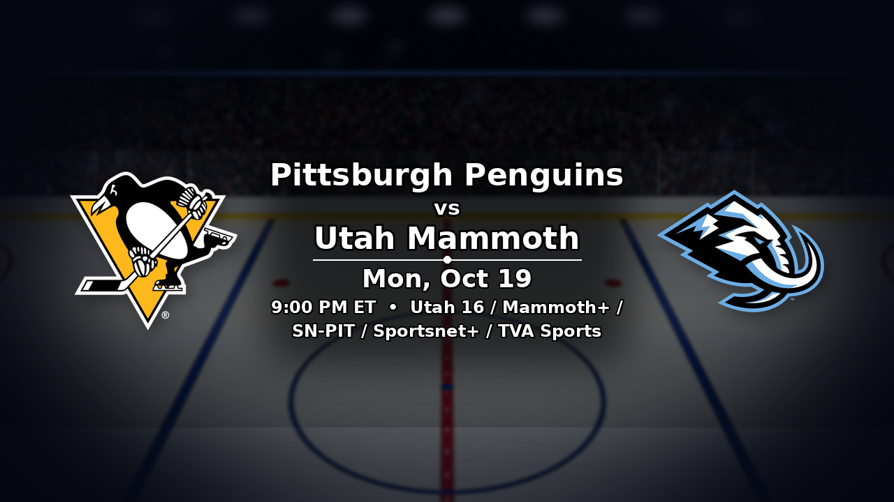 Penguins vs Mammoth odds preview – October 19, 2026