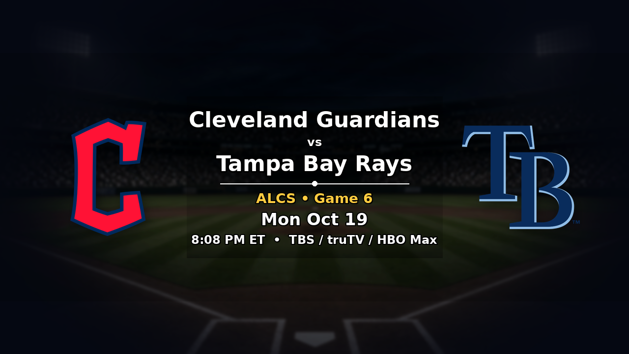 Guardians vs Rays odds preview – ALCS Game 6, October 19, 2026