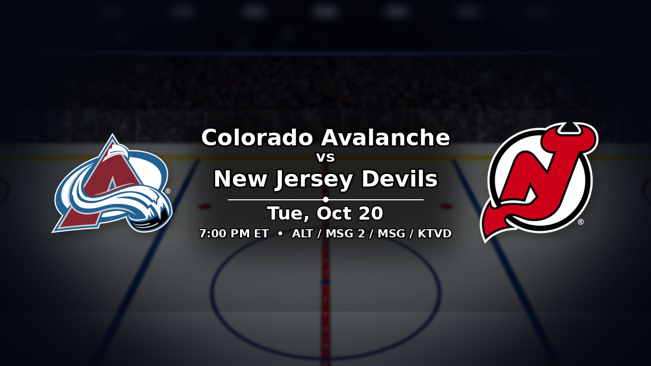 Avalanche vs Devils odds preview – October 20, 2026