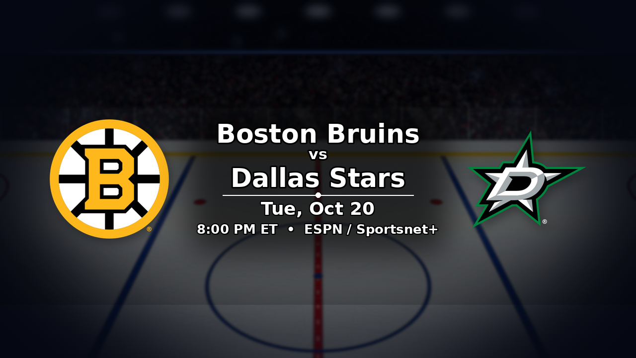 Bruins vs Stars odds preview – October 20, 2026