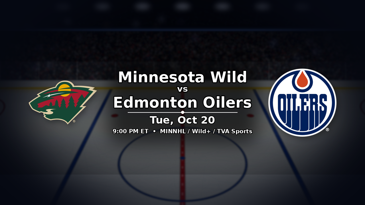 Wild vs Oilers odds preview – October 20, 2026