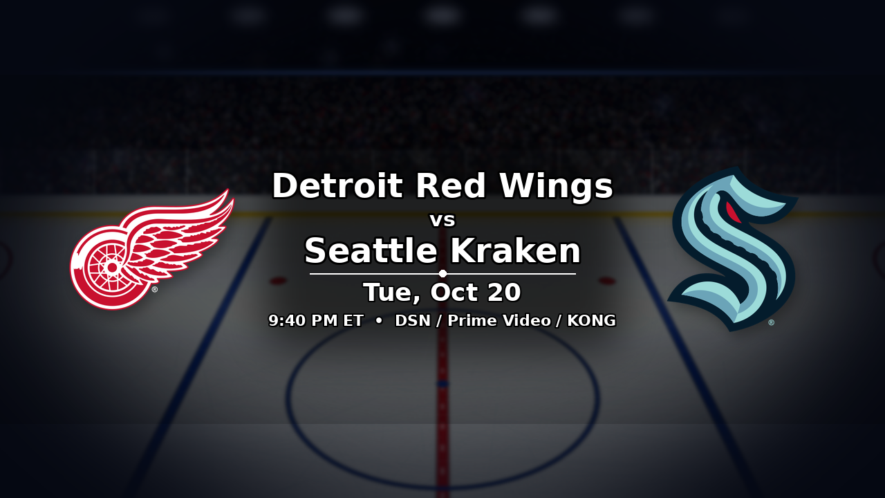 Red Wings vs Kraken odds preview – October 20, 2026