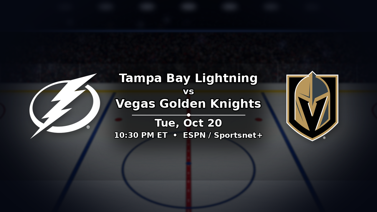Lightning vs Golden Knights odds preview – October 20, 2026