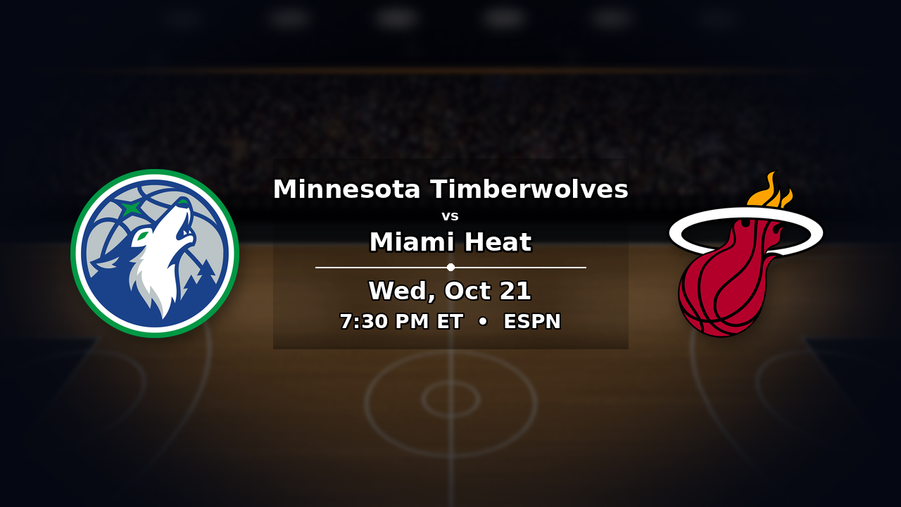 Timberwolves vs Heat odds preview – October 21, 2026