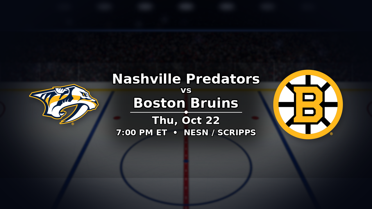 Predators vs Bruins odds preview – October 22, 2026