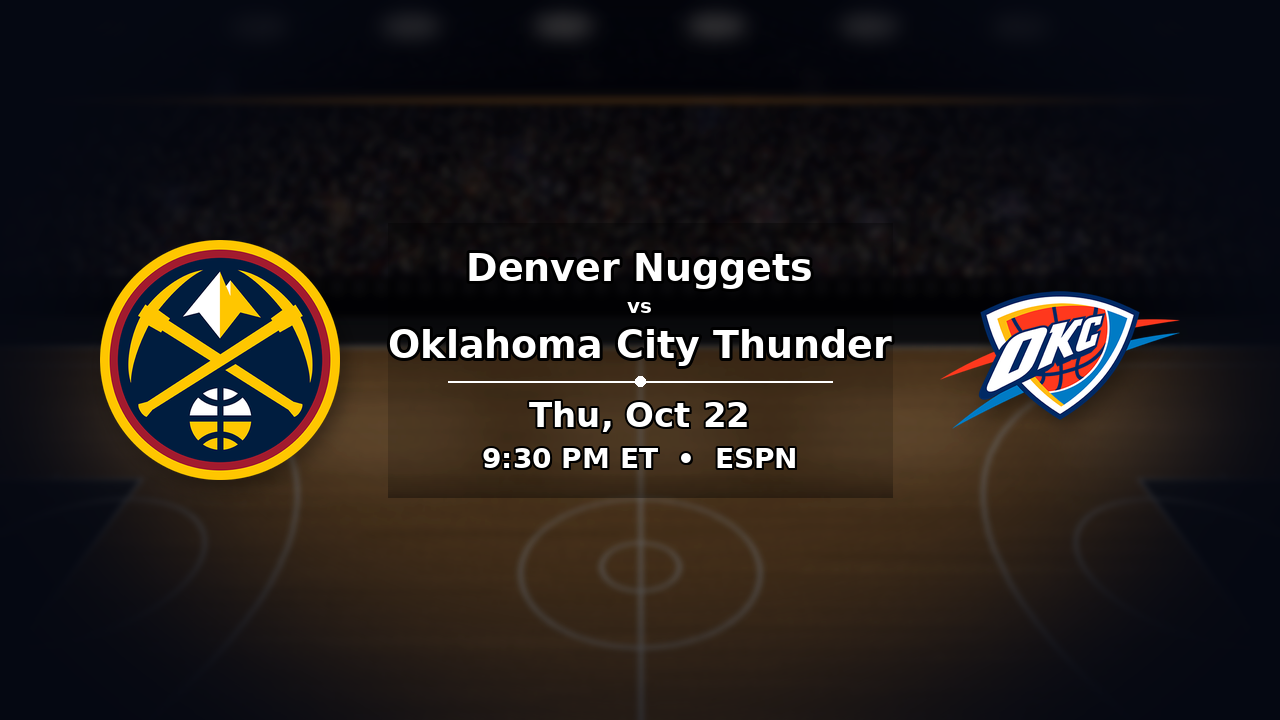 Nuggets vs Thunder odds preview – October 22, 2026