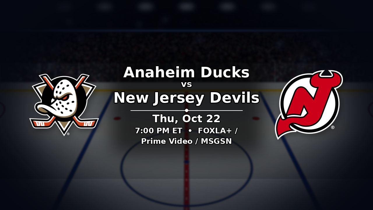 Ducks vs Devils odds preview – October 22, 2026