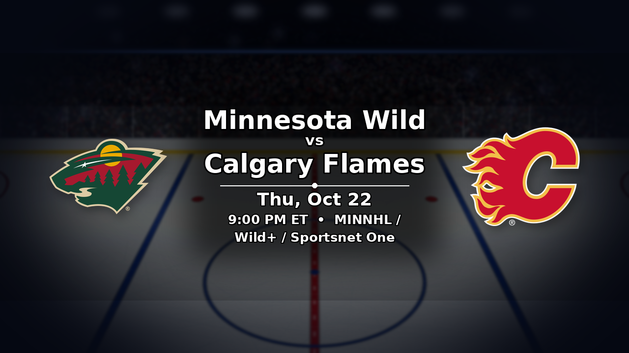 Wild vs Flames odds preview – October 22, 2026