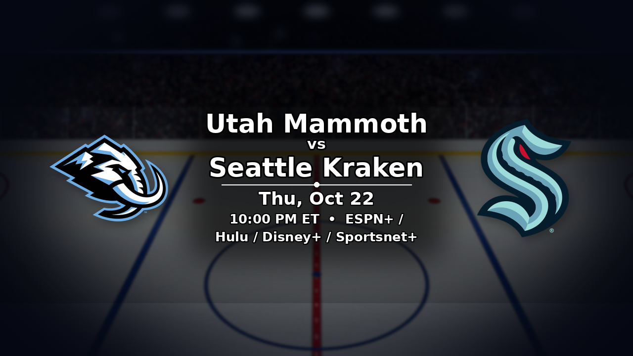 Mammoth vs Kraken odds preview – October 22, 2026